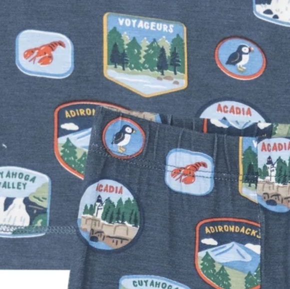 ANGEL DEAR - Bamboo L/S New England National Parks Patches, Various Sizes - Picture 2 of 5